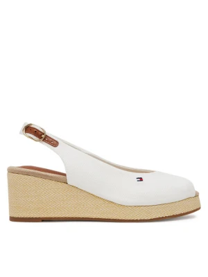 Espadryle Tommy Hilfiger Flag Mid Wedge Espad Slingback FW0FW08595 Biały