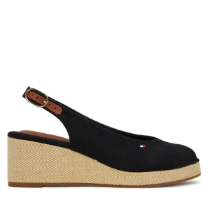 Zdjęcie produktu Espadryle Tommy Hilfiger Flag Mid Wedge Espad Slingback FW0FW08595 Czarny