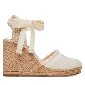 Espadryle Tommy Hilfiger Fringe Canvas High Wedge FW0FW08878 Écru