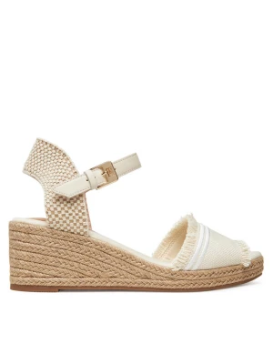 Espadryle Tommy Hilfiger Fringe Canvas Medium Wedge FW0FW08879 Beżowy