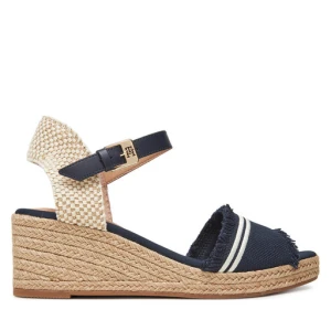 Espadryle Tommy Hilfiger Fringe Canvas Medium Wedge FW0FW08879 Granatowy