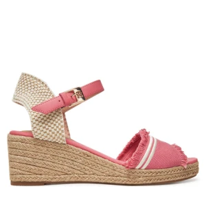 Espadryle Tommy Hilfiger Fringe Canvas Medium Wedge FW0FW08879 Różowy