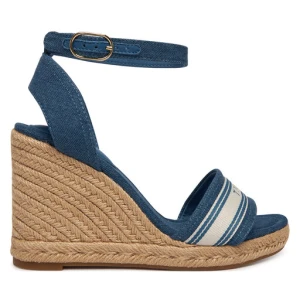 Espadryle Tommy Hilfiger High Wedge Espad Webbing FW0FW09342 Niebieski