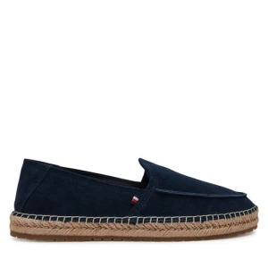 Espadryle Tommy Hilfiger Hilfiger Flex Espa Suede Loafer FM0FM05392 Granatowy