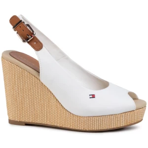 Espadryle Tommy Hilfiger Iconic Elena Sling Back Wedge FW0FW04789 Écru