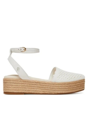 Espadryle Tommy Hilfiger Knit Mesh Espadrille Platform FW0FW08743 Biały