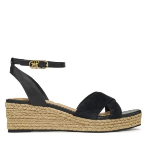 Espadryle Tommy Hilfiger Leather & Suede Mid Wedge Espad FW0FW08804 Czarny