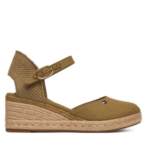 Espadryle Tommy Hilfiger Mid Wedge Espad Closed Toe FW0FW09233 Brązowy