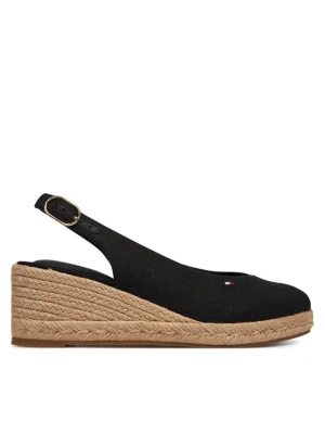 Espadryle Tommy Hilfiger Mid Wedge Espad Slingback FW0FW09228 Czarny