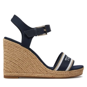 Espadryle Tommy Hilfiger Mono Webbing High Wedge Sandal FW0FW08046 Granatowy