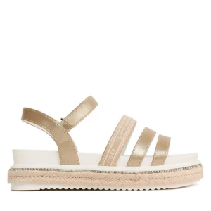 Espadryle Tommy Hilfiger Platform Velcro Sandal T3A2-32761-0568 M Złoty