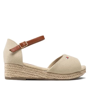 Espadryle Tommy Hilfiger Rope Wedge Sandal T3A7-32185-0048 M Beżowy