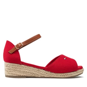 Espadryle Tommy Hilfiger Rope Wedge Sandal T3A7-32185-0048 M Czerwony