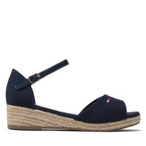 Espadryle Tommy Hilfiger Rope Wedge Sandal T3A7-32185-0048 M Granatowy