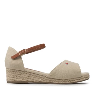 Espadryle Tommy Hilfiger Rope Wedge Sandal T3A7-32185-0048 S Beżowy