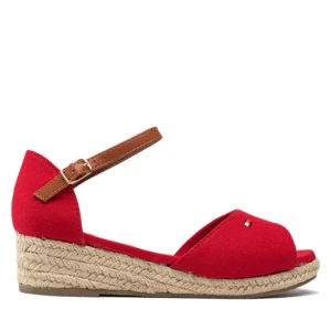 Espadryle Tommy Hilfiger Rope Wedge Sandal T3A7-32185-0048 S Czerwony