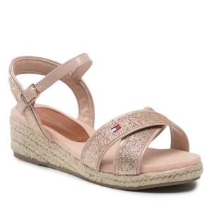 Espadryle Tommy Hilfiger Rope Wedge Sandal T3A7-32186-1380 M Różowy