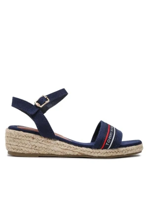 Espadryle Tommy Hilfiger Rope Wedge Sandal T3A7-32777-0048 M Granatowy