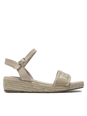 Espadryle Tommy Hilfiger Rope Wedge Sandal T3A7-33287-0890 S Beżowy