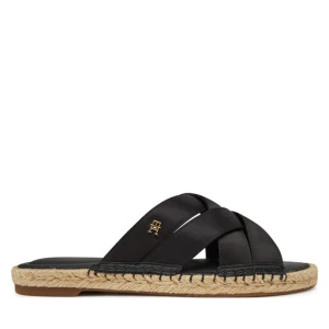 Zdjęcie produktu Espadryle Tommy Hilfiger Satin Espadrille Mule FW0FW08502 Czarny