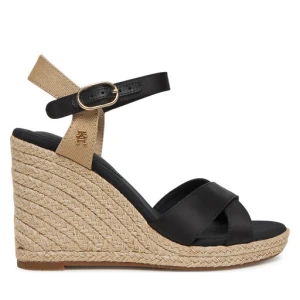 Espadryle Tommy Hilfiger Satin High Wedge Espadrille FW0FW08602 Czarny