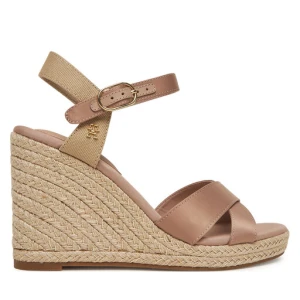 Espadryle Tommy Hilfiger Satin High Wedge Espadrille FW0FW08602 Różowy