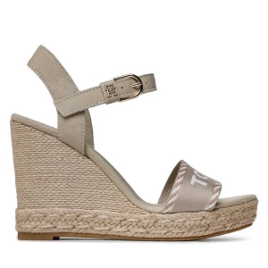 Espadryle Tommy Hilfiger Seasonal Webbing Wedge FW0FW07088 Beżowy