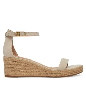 Espadryle Tommy Hilfiger Suede Ankle Mid Wedge Espadrille FW0FW08479 Beżowy