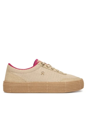 Espadryle Tommy Hilfiger Th Foxing Platform Rope FW0FW09173 Beżowy