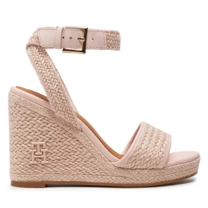 Espadryle Tommy Hilfiger Th Rope High Wedge Sandal FW0FW07926 Różowy