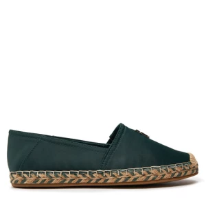 Espadryle Tommy Hilfiger Th Satin Flat Espadrille FW0FW07881 Zielony