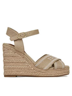 Espadryle Tommy Hilfiger Tommy Hilfiger Espad High Wedge FW0FW08668 Beżowy