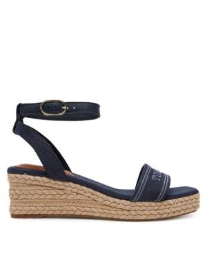 Espadryle Tommy Hilfiger Tommy Hilfiger Espad Mid Wedge FW0FW08805 Granatowy