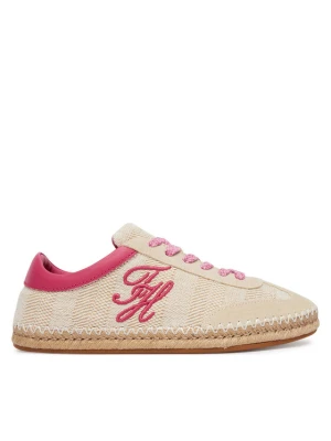 Espadryle Tommy Hilfiger Woven Logo Embroidery FW0FW09108 Beżowy