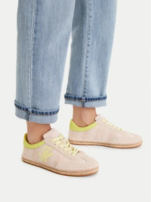 Espadryle Tommy Hilfiger Woven Logo Embroidery FW0FW09108 Beżowy