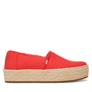 Espadryle Toms Valencia Platform 10021919 Czerwony