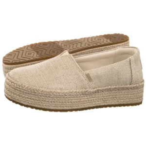 Espadryle Valencia Champagne Glimmer Slub Canvas 10023059 (TS54-a) Toms