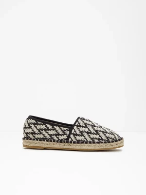 Espadryle z efektem rafii BonPrix czarny