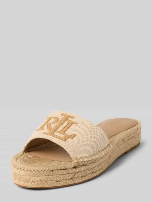 Espadryle z wyhaftowanym logo model ‘CAMERYN’ Lauren Ralph Lauren