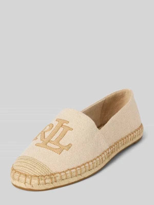 Espadryle z wyhaftowanym logo model ‘CAMERYN’ Lauren Ralph Lauren