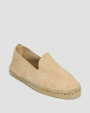 Espadryle Zamszowe Męskie Manebi Hamptons Flat Espadrilles Beżowe
