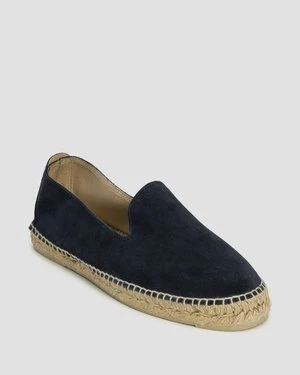 Espadryle Zamszowe Męskie Manebi Hamptons Flat Espadrilles Granatowe