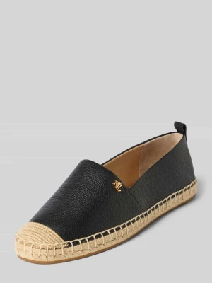 Espadryle ze skóry z detalem z logo model ‘CAMERYN’ Lauren Ralph Lauren
