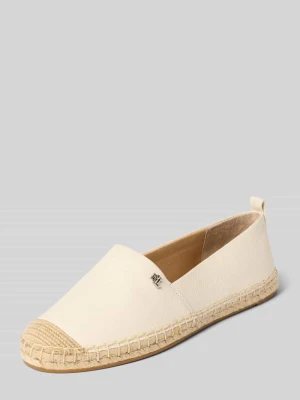 Espadryle ze skóry z detalem z logo model ‘CAMERYN’ Lauren Ralph Lauren