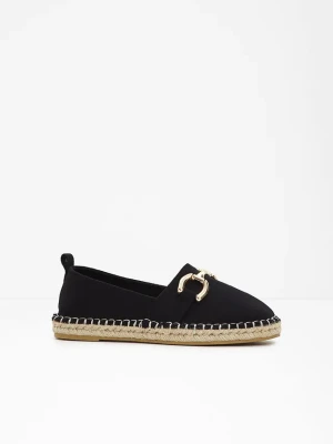 Espadryle ze sprzączką BonPrix czarny