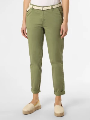 Esprit Casual Spodnie Kobiety Bawełna zielony jednolity,