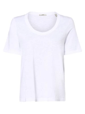 Esprit Casual T-shirt damski Kobiety Bawełna biały jednolity,