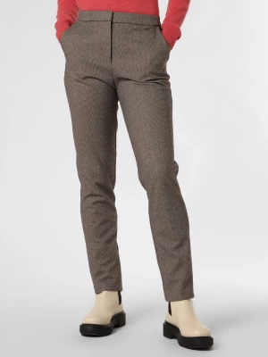 Esprit Collection Spodnie Kobiety Sztuczne włókno beżowy|brązowy|szary wzorzysty,