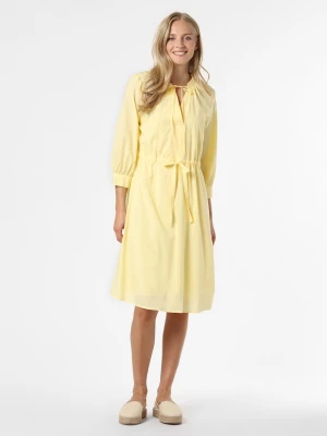 Esprit Collection Sukienka damska Kobiety Bawełna żółty jednolity,