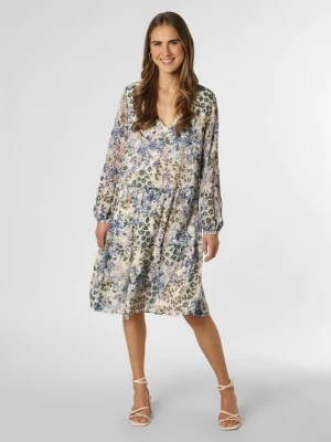 Esprit Collection Sukienka damska Kobiety Sztuczne włókno niebieski|biały|wielokolorowy wzorzysty,